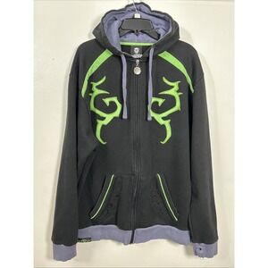 Vtg Jinx Illidan Legion World Of Warcraft Blizzard Hoodie Black Graphic 3902